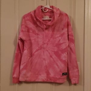 Pink tie dye Simply Southern cowl neck pullover